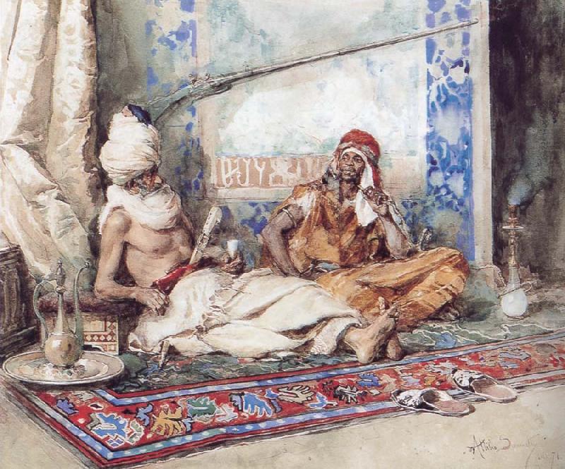 Arabs in an interior, Attilio Simonetti